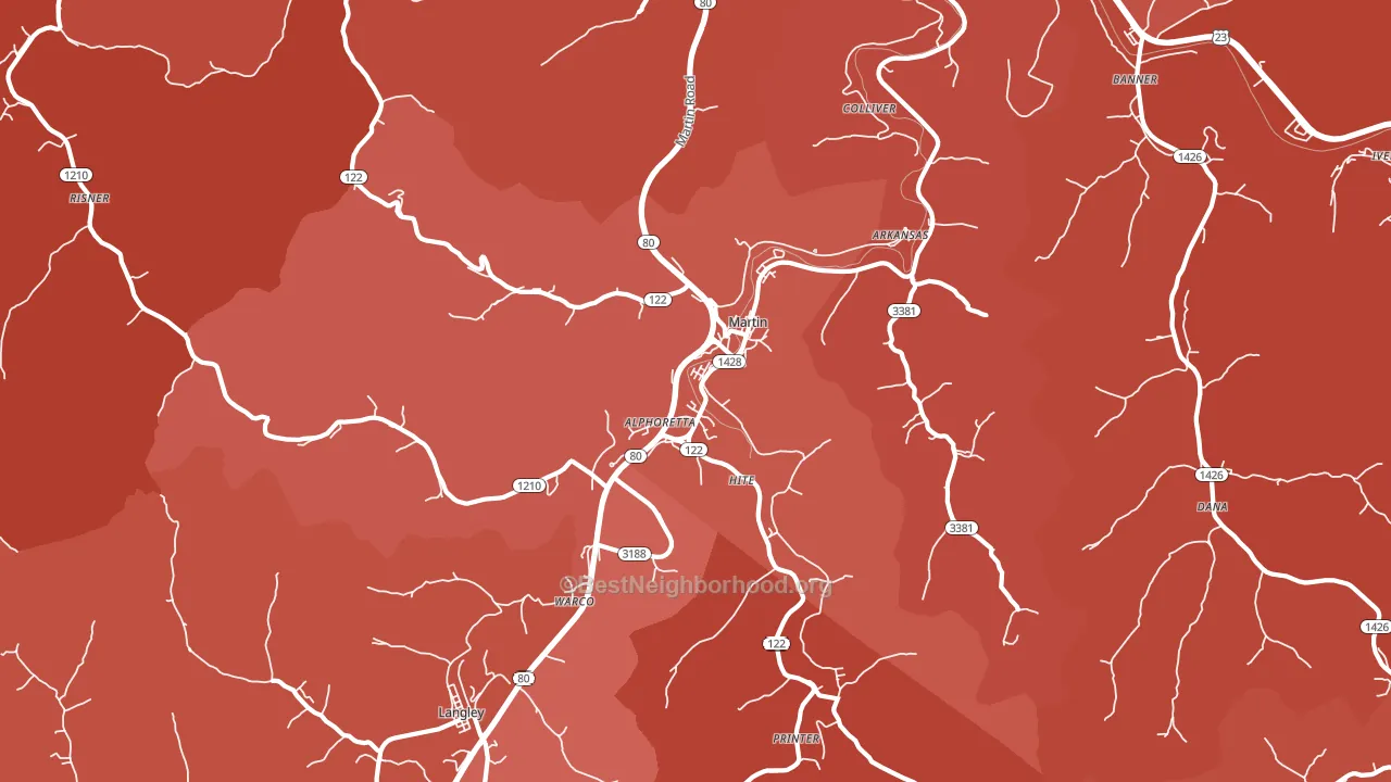 41649, KY block-group political-lean map