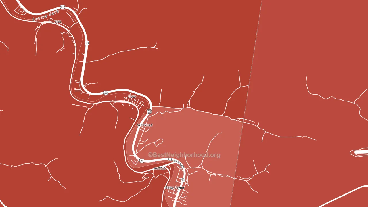 41659, KY block-group political-lean map