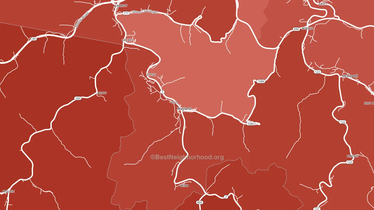 41666, KY block-group political-lean map