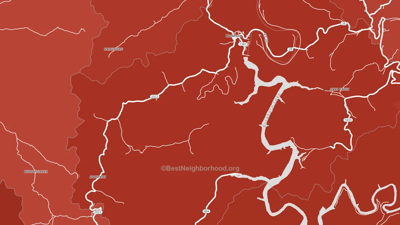 41721, KY block-group political-lean map