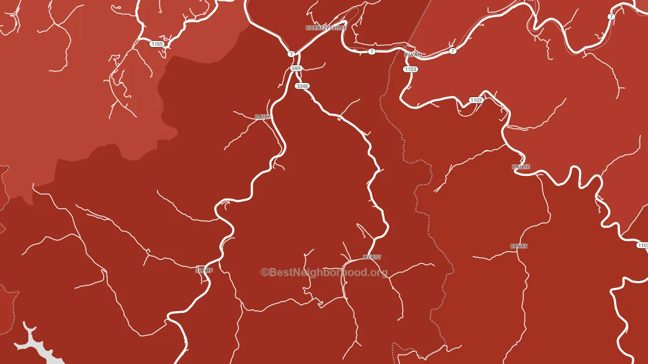 41731, KY block-group political-lean map