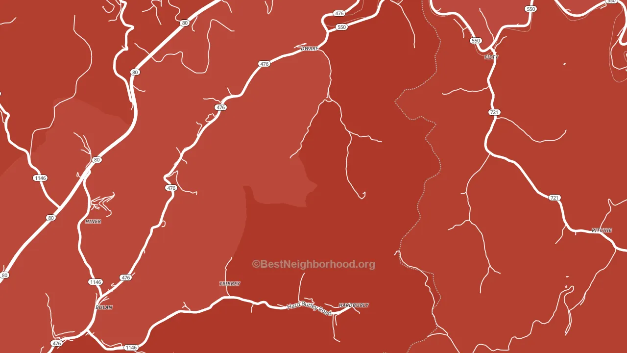 41739, KY block-group political-lean map