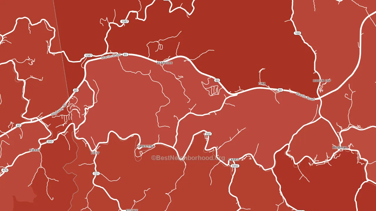 41740, KY block-group political-lean map