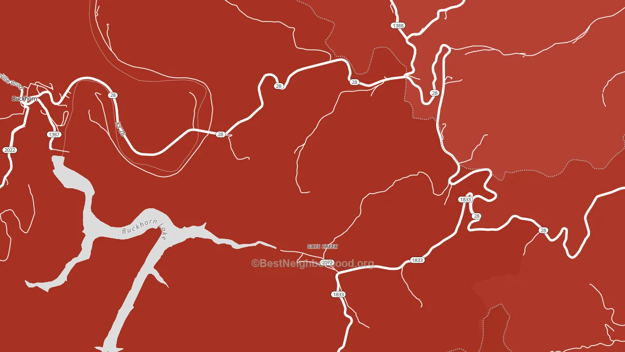 41745, KY block-group political-lean map