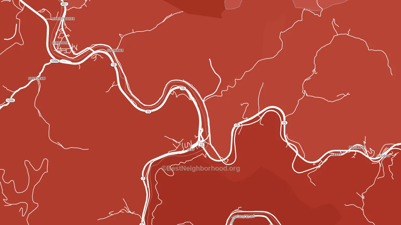 41751, KY block-group political-lean map