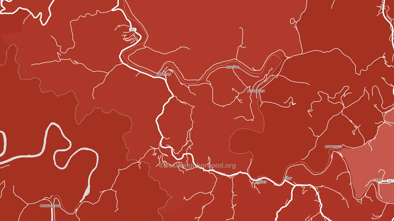 41754, KY block-group political-lean map