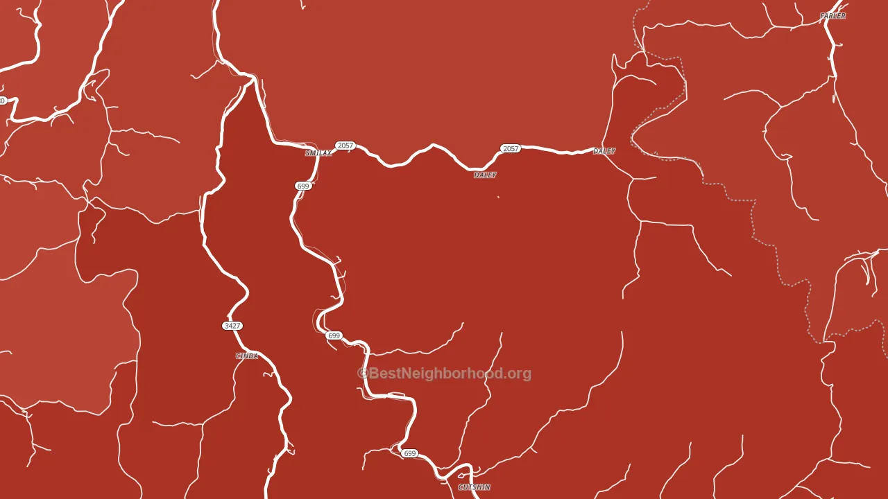 41764, KY block-group political-lean map