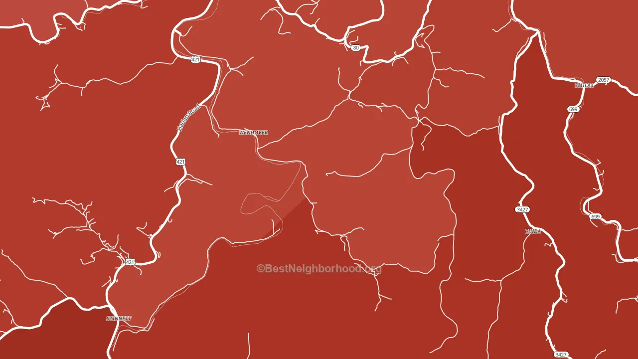 41775, KY block-group political-lean map