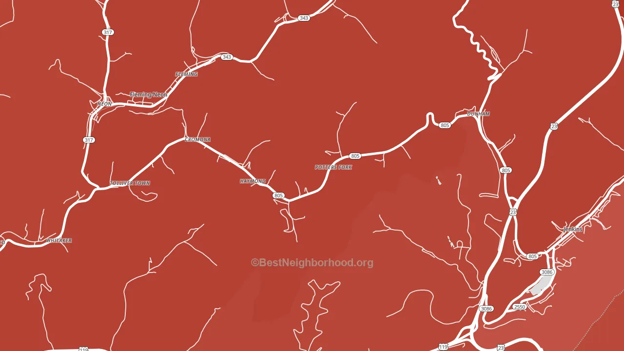 41810, KY block-group political-lean map