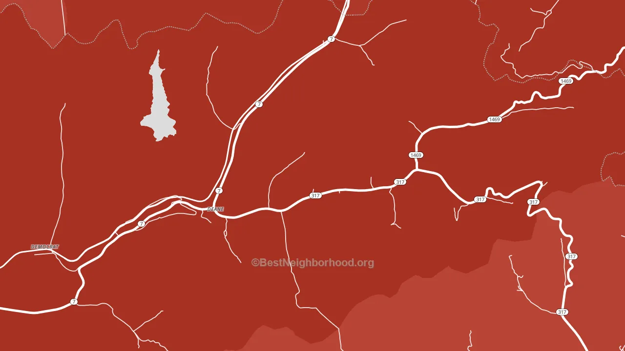 41812, KY block-group political-lean map