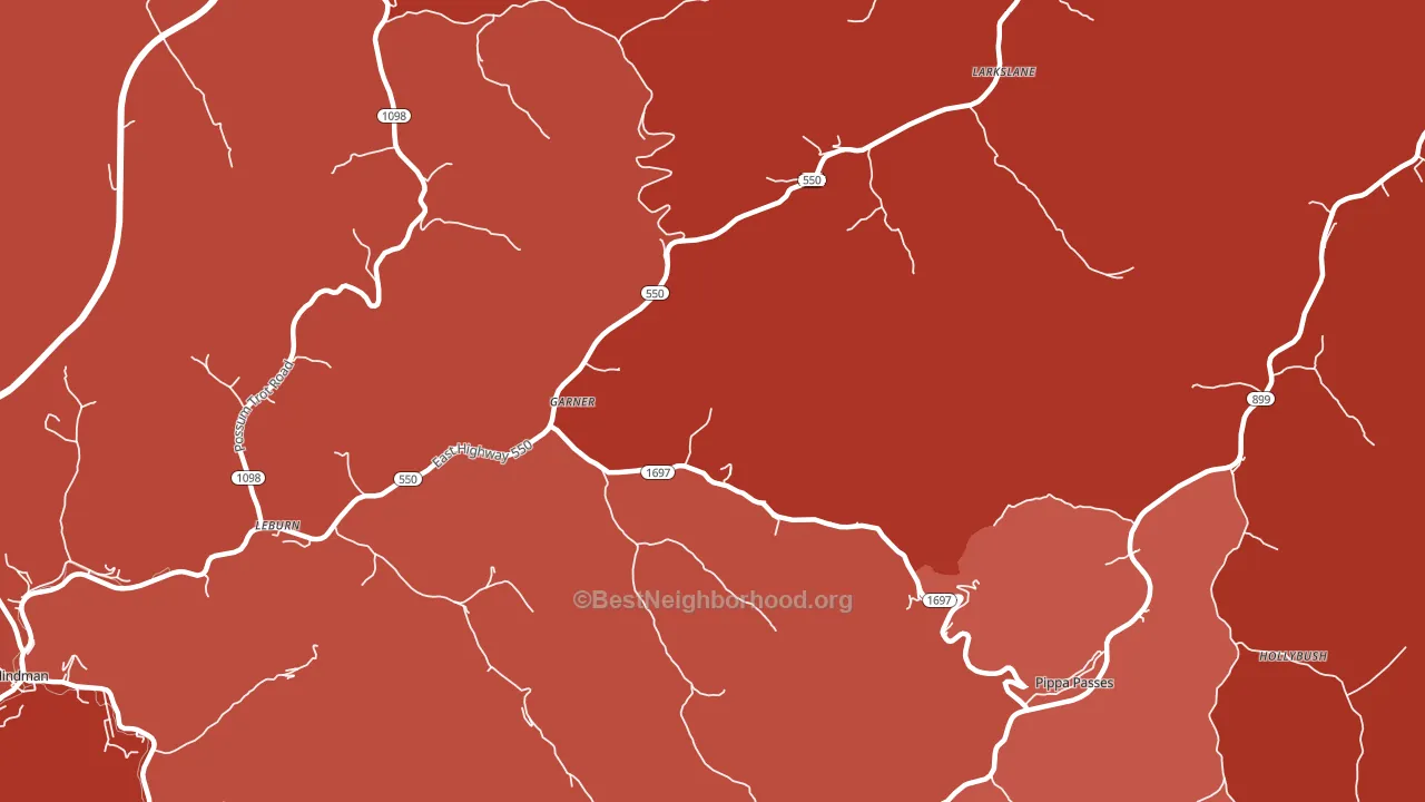 41817, KY block-group political-lean map