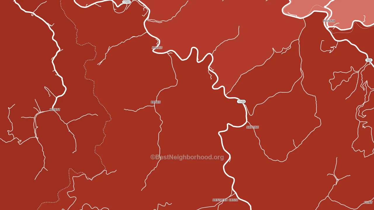 41821, KY block-group political-lean map