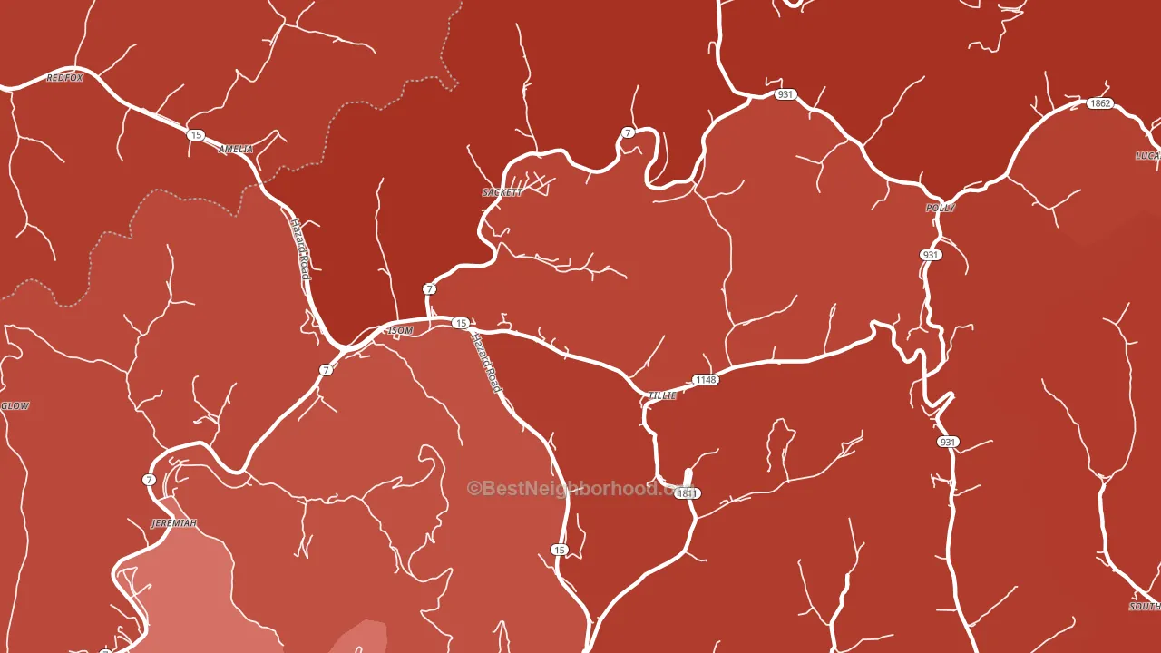 41824, KY block-group political-lean map