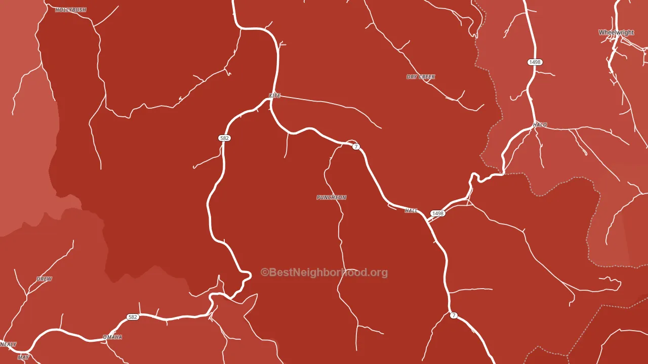 41828, KY block-group political-lean map