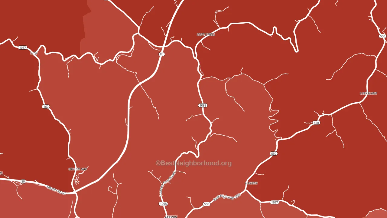 41831, KY block-group political-lean map