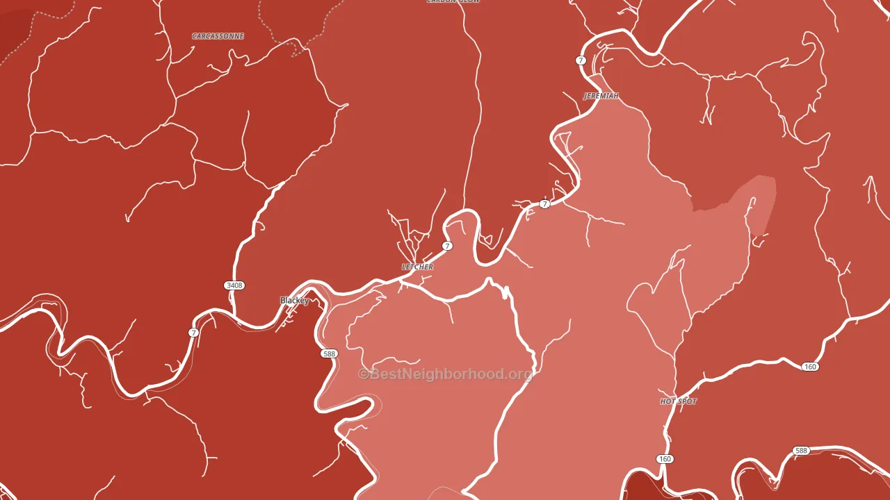 41832, KY block-group political-lean map