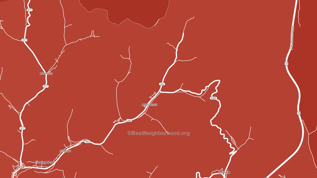41835, KY block-group political-lean map