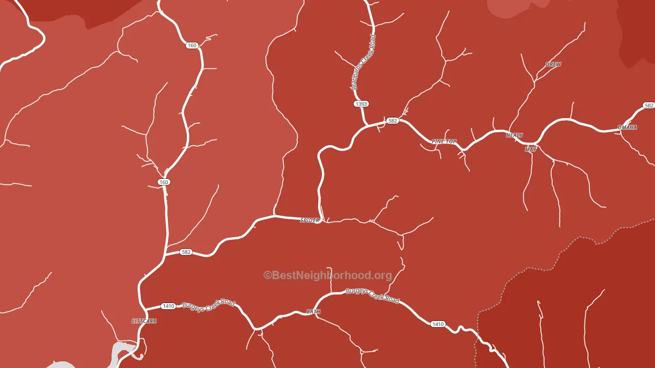 41836, KY block-group political-lean map