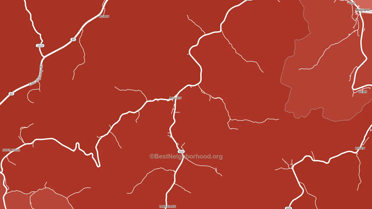 41839, KY block-group political-lean map