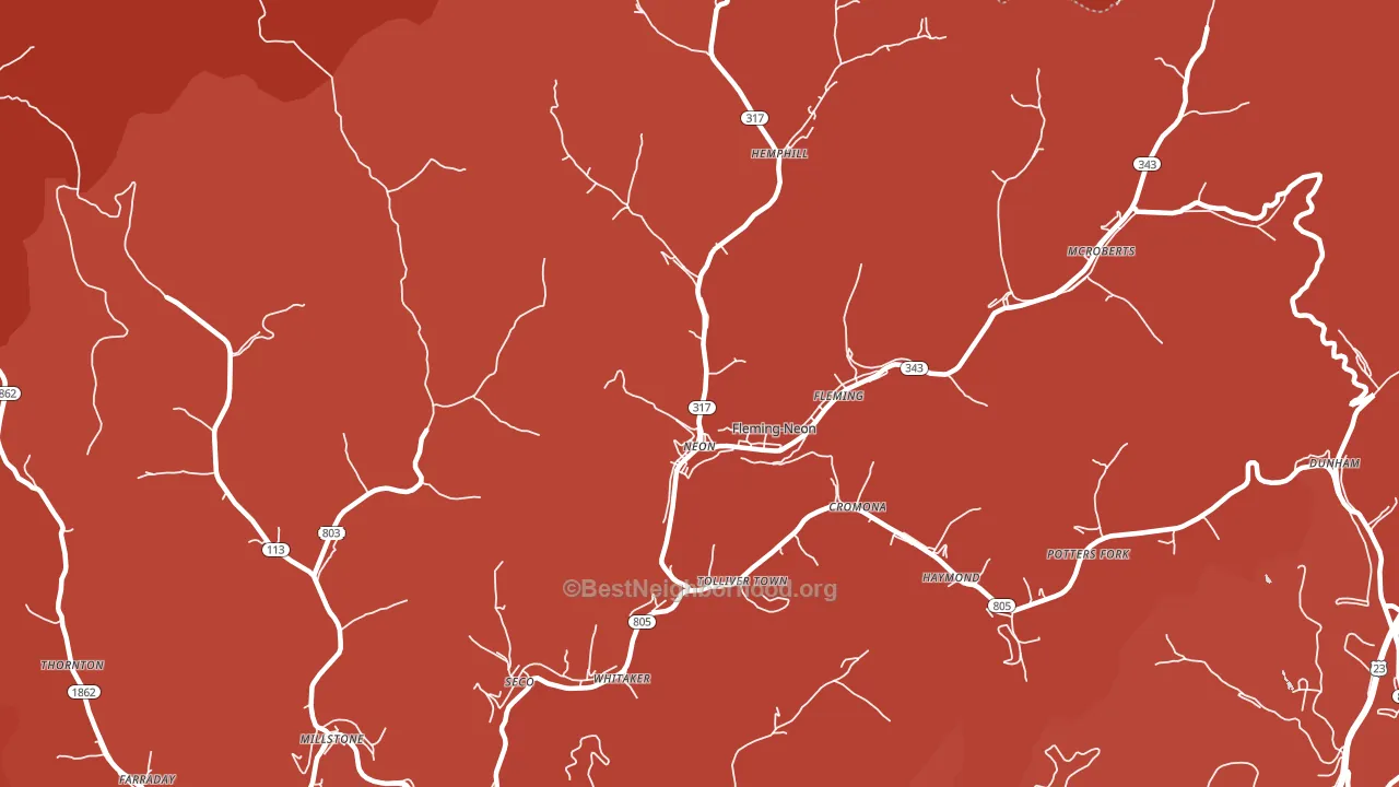 41840, KY block-group political-lean map