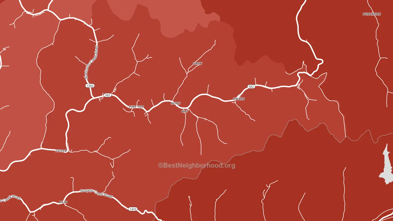 41843, KY block-group political-lean map