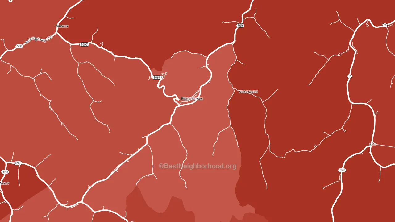 41844, KY block-group political-lean map