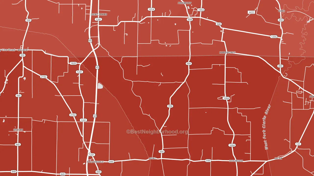 42027, KY block-group political-lean map