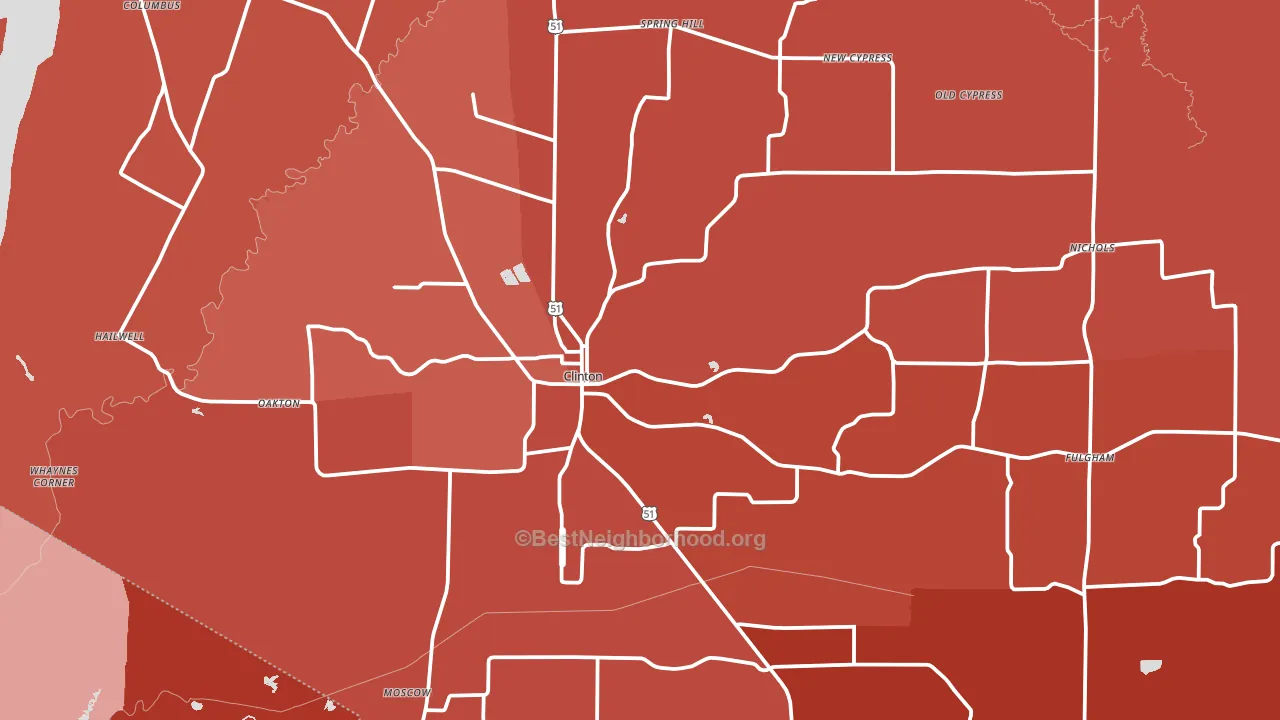 42031, KY block-group political-lean map