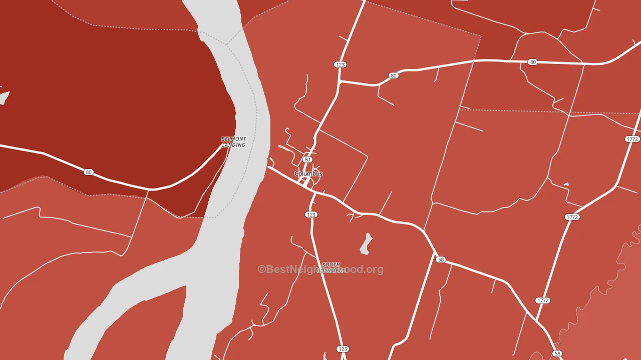 42032, KY block-group political-lean map