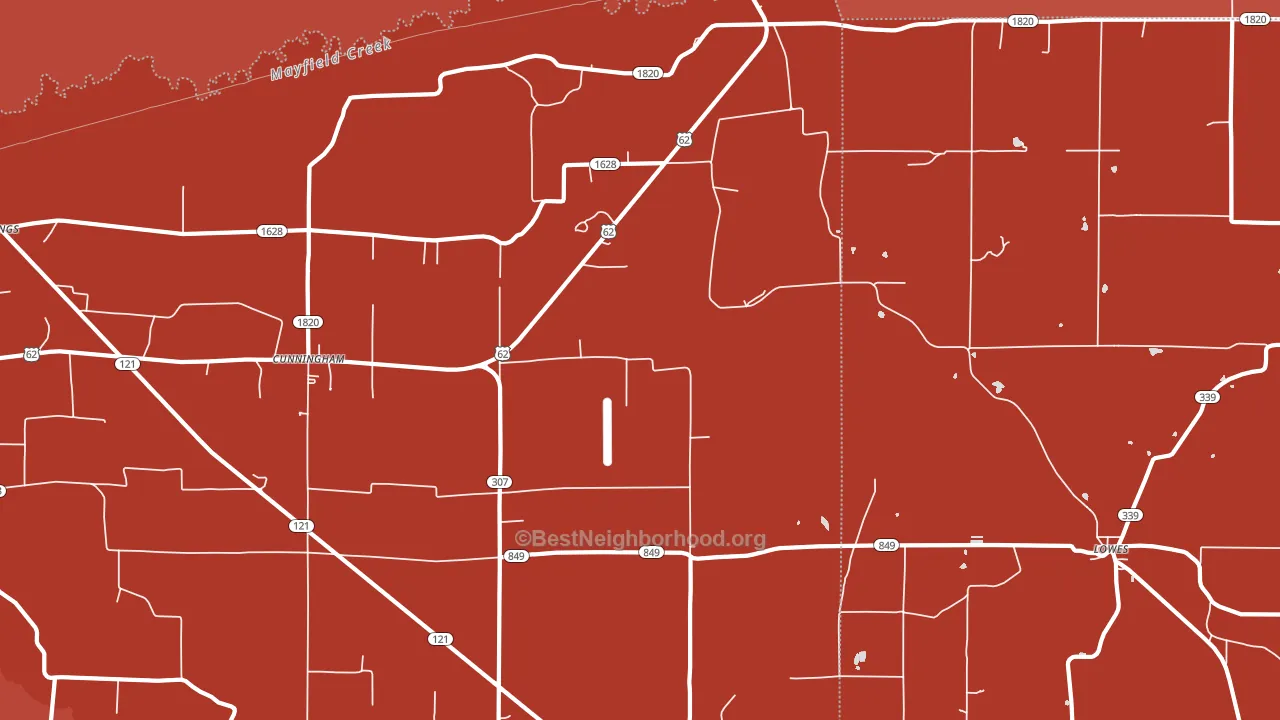 42035, KY block-group political-lean map