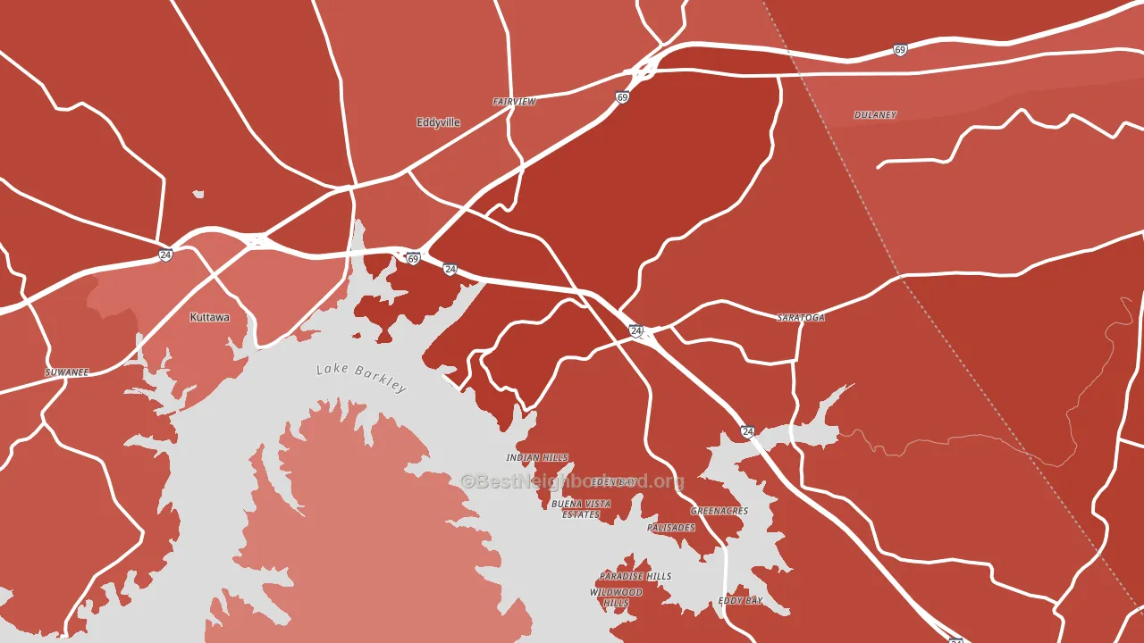 42038, KY block-group political-lean map