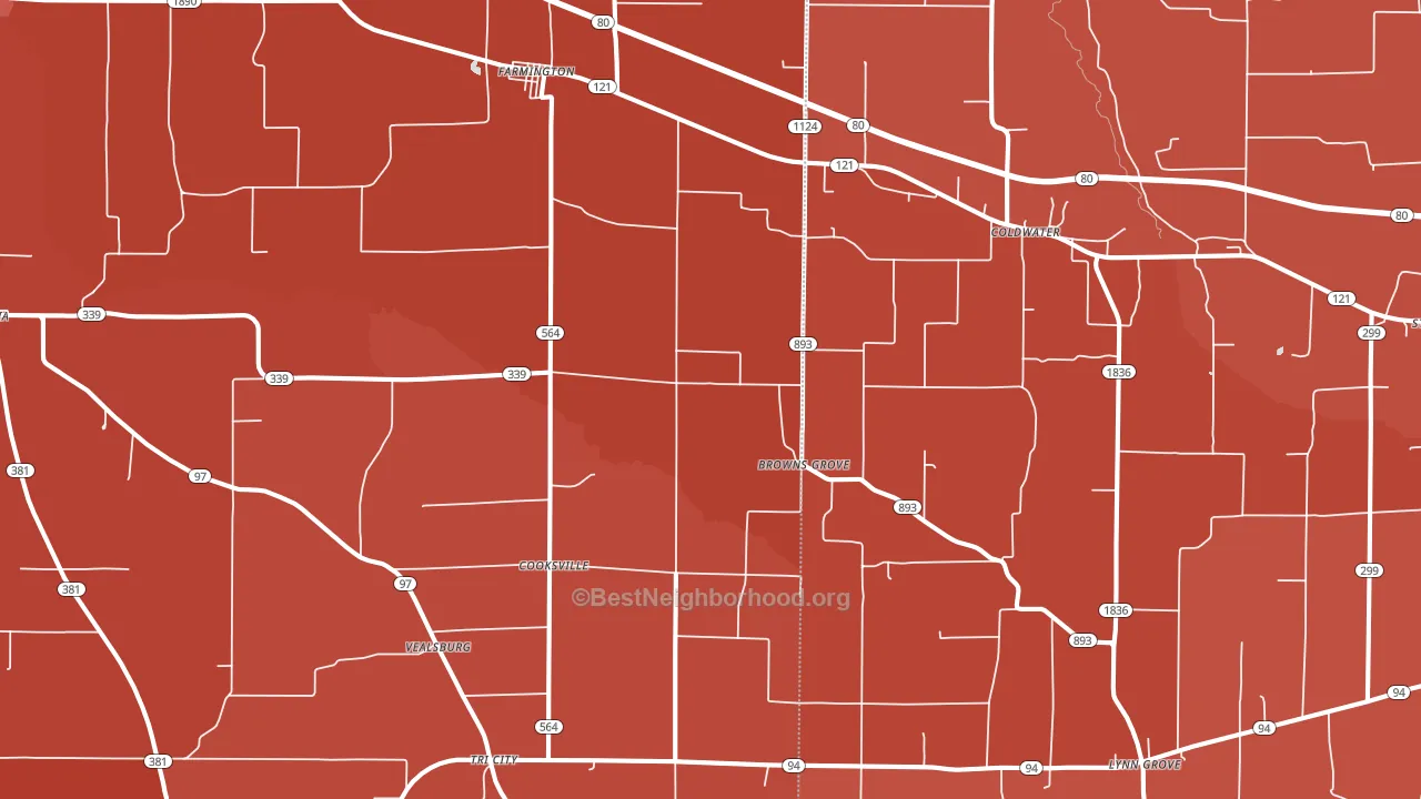 42040, KY block-group political-lean map
