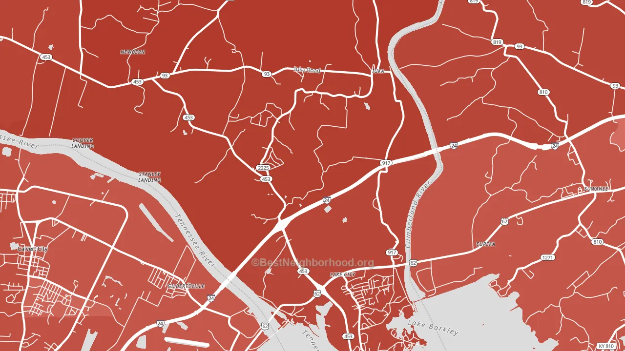42045, KY block-group political-lean map