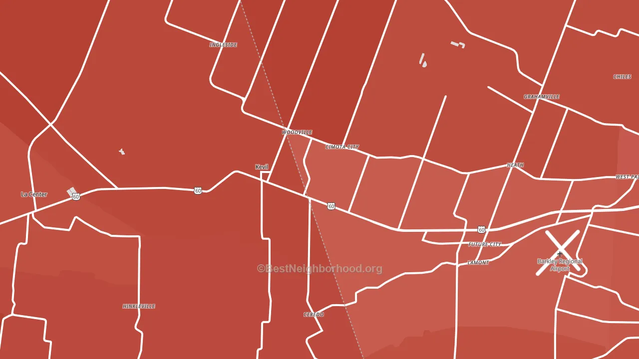 42053, KY block-group political-lean map