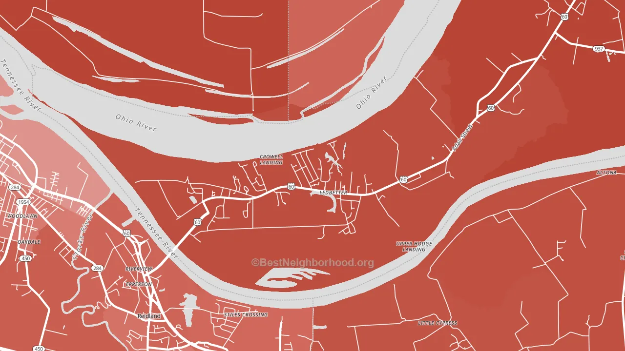 42058, KY block-group political-lean map