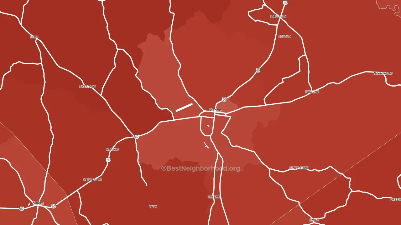 42064, KY block-group political-lean map