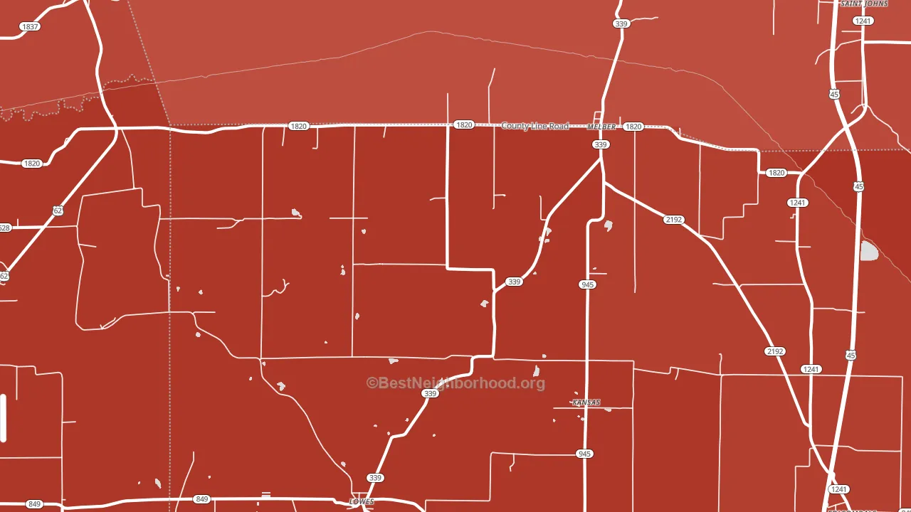 42069, KY block-group political-lean map