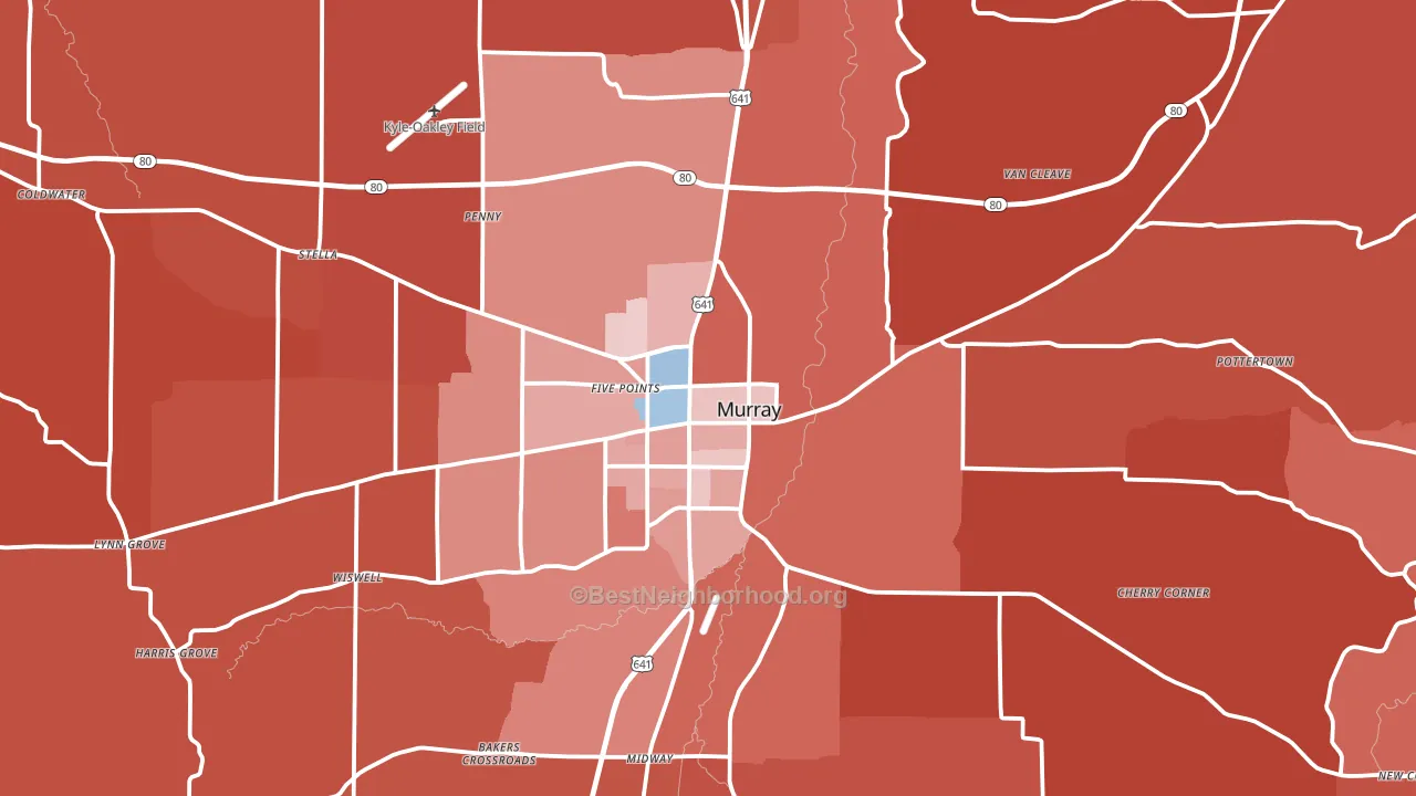 42071, KY block-group political-lean map