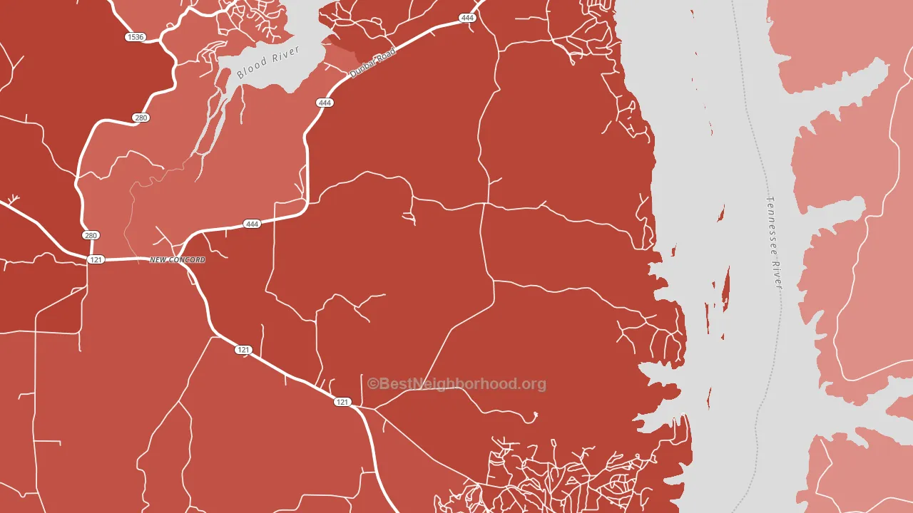 42076, KY block-group political-lean map