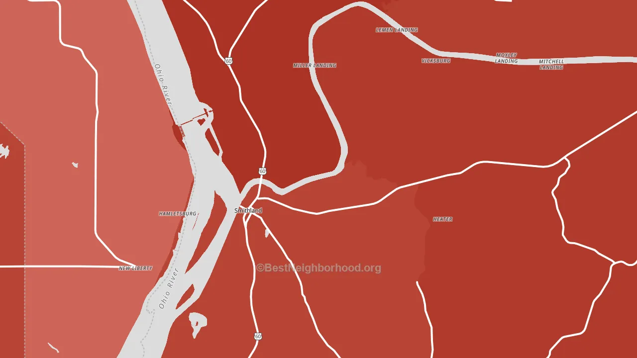 42081, KY block-group political-lean map