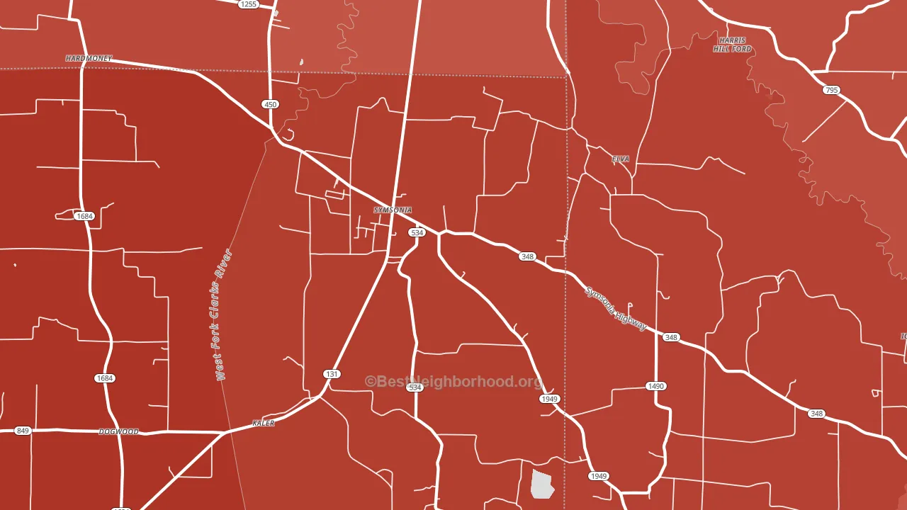 42082, KY block-group political-lean map