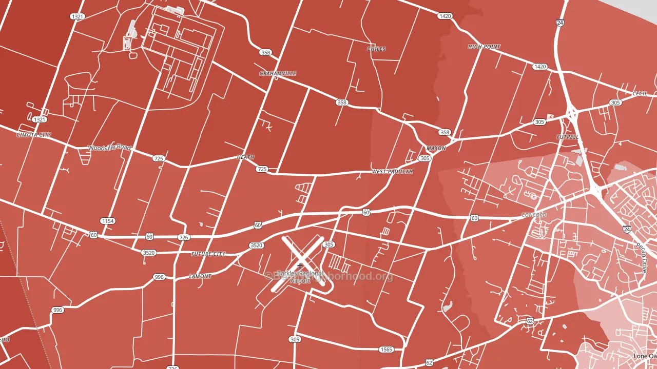 42086, KY block-group political-lean map