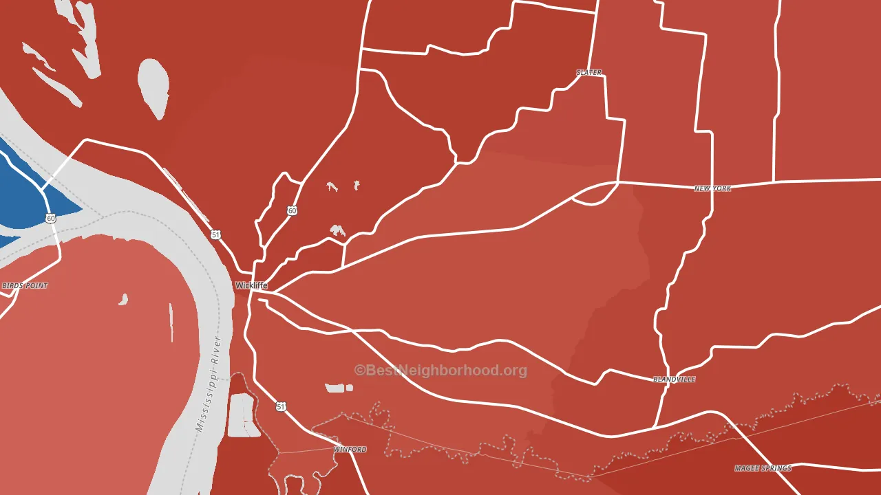 42087, KY block-group political-lean map