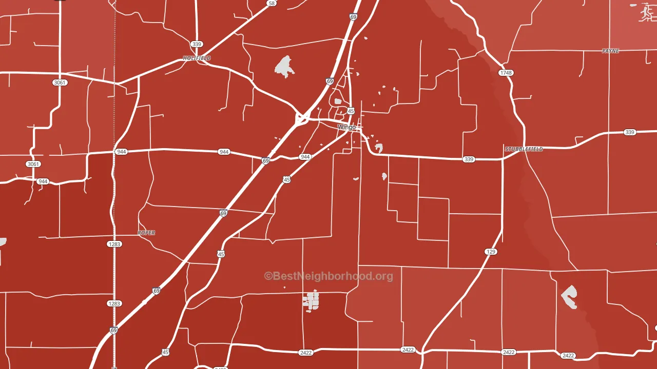 42088, KY block-group political-lean map