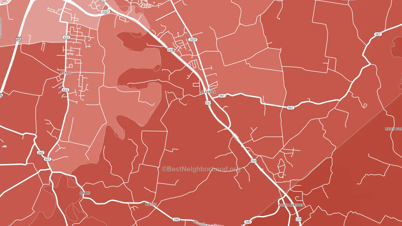 42122, KY block-group political-lean map