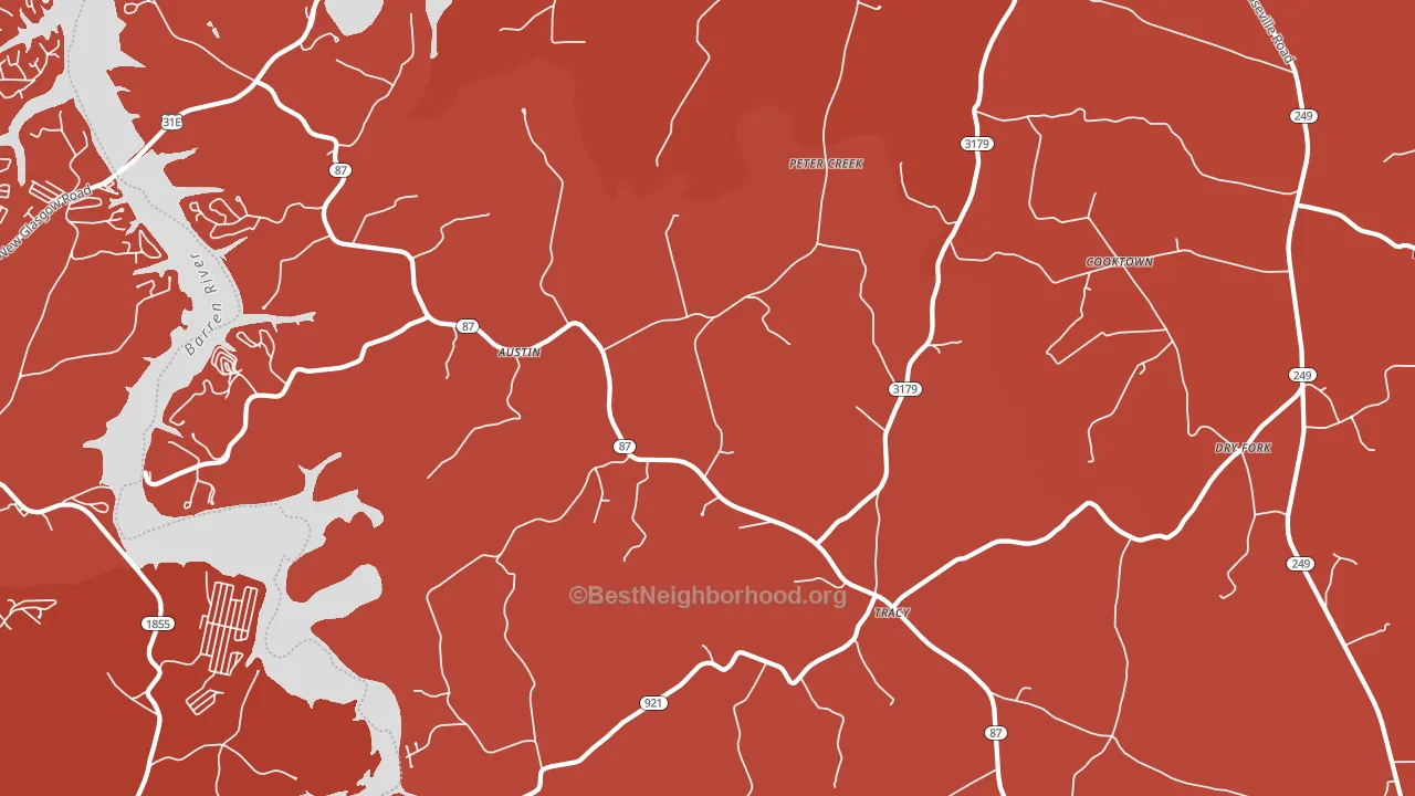 42123, KY block-group political-lean map