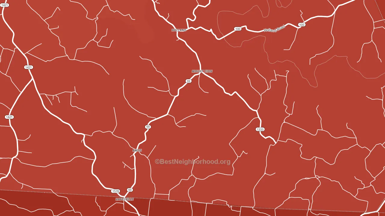 42153, KY block-group political-lean map