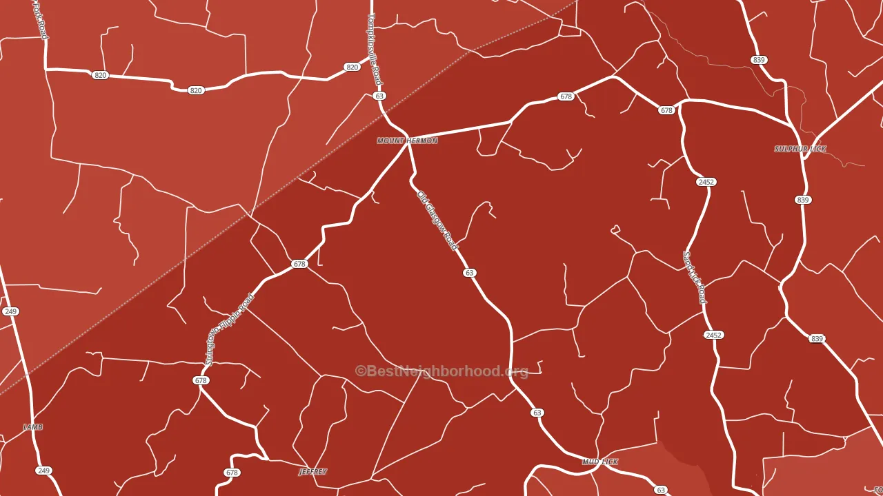 42157, KY block-group political-lean map