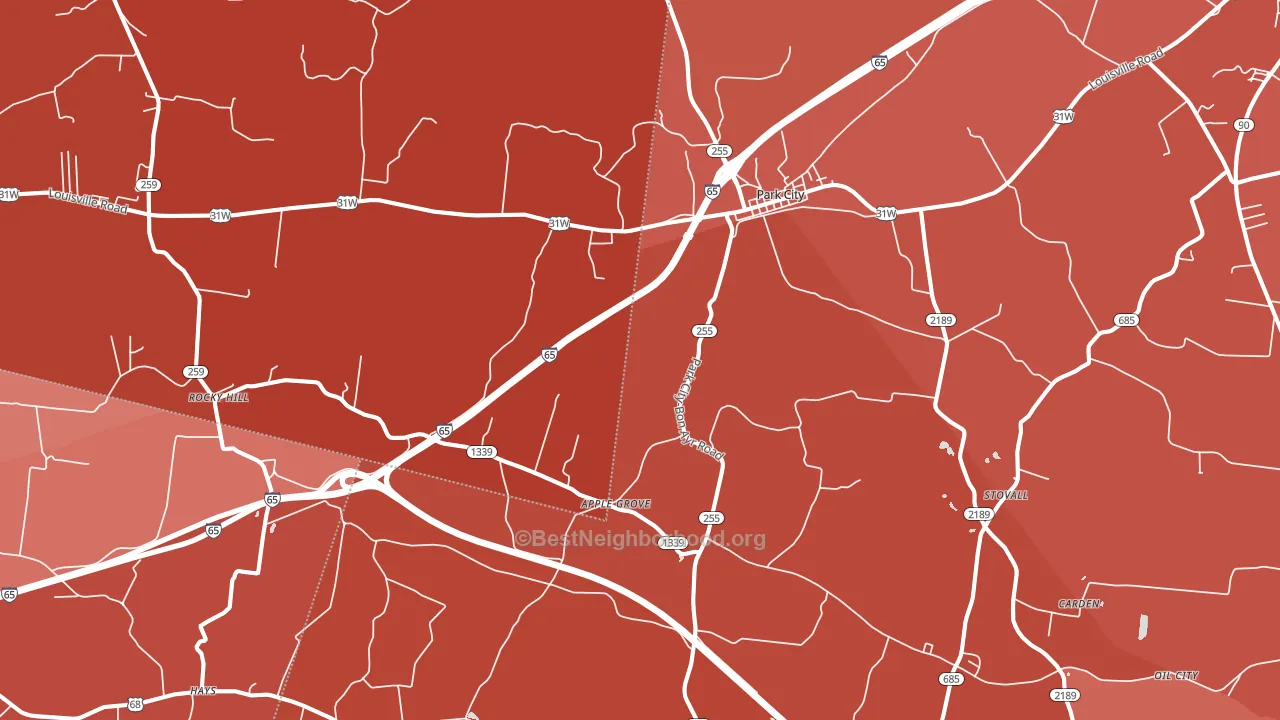 42160, KY block-group political-lean map