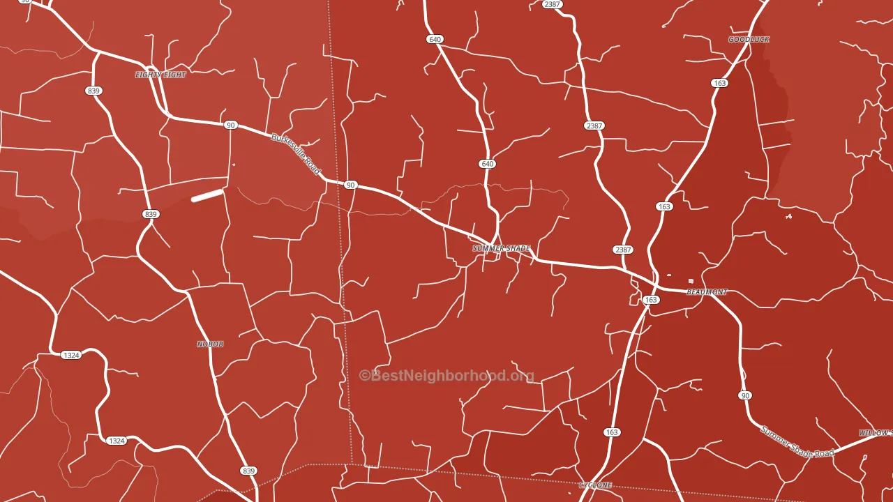 42166, KY block-group political-lean map